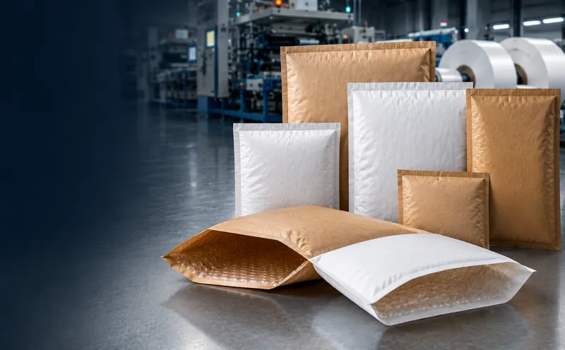 Kraft and white padded mailing envelopes