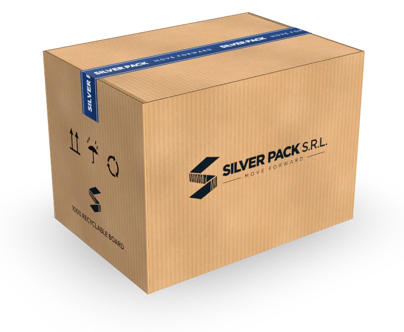 Printed Silver Pack corrugated shipping box